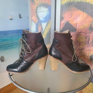 Sam Edelman Genuine Leather Boots - Black Brown